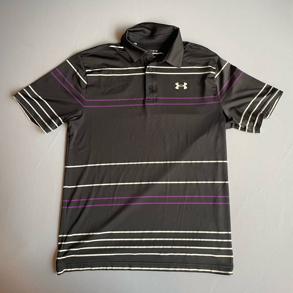 Under Armour Playoff 2.0 Polo (M, Black/Hendrix/Summit White)
